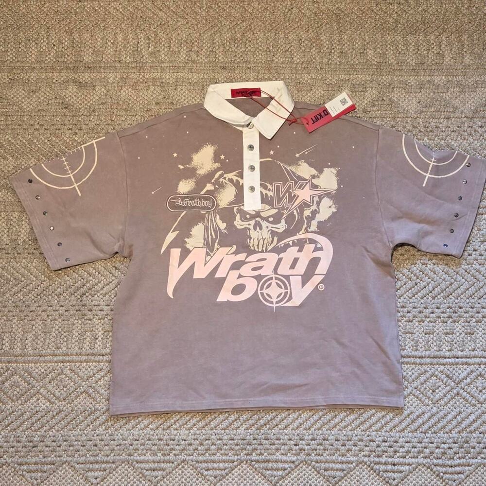 Wrathboy Latte Polo Shirt Size Small NWT